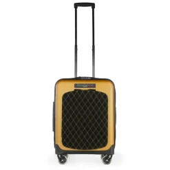 TecknoMonster - Trolley Akille Flap Gold in Carbon Fiber - Aeronautical Carbon Trolley Suitcase - Avvenice