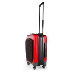 TecknoMonster - Trolley Akille Flap Red in Carbon Fiber - Aeronautical Carbon Trolley Suitcase - Avvenice