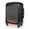 TecknoMonster - Trolley Akille Flap Brown in Carbon Fiber - Aeronautical Carbon Trolley Suitcase - Avvenice