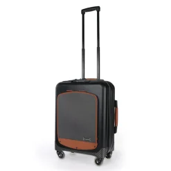 TecknoMonster - Trolley Akille Flap Brown in Carbon Fiber - Aeronautical Carbon Trolley Suitcase - Avvenice