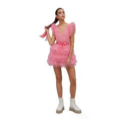 Teen Idol - Orione Tulle Mini Dress with Shoulders - Pink - Dresses - Teen-Ager - Luxury Exclusive Collection - Avvenice