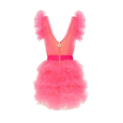 Teen Idol - Orione Tulle Mini Dress with Shoulders - Pink - Dresses - Teen-Ager - Luxury Exclusive Collection - Avvenice