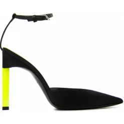 The Attico - Black and Fluo Yellow Perine Pump - The Attico Exclusive Luxury Collection - Avvenice