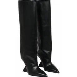 The Attico - Black Cheope Tube Boot - The Attico Exclusive Luxury Collection - Avvenice