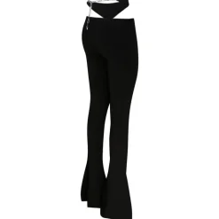 The Attico - Black Cut Out Flared Trousers - The Attico Exclusive Luxury Collection - Avvenice