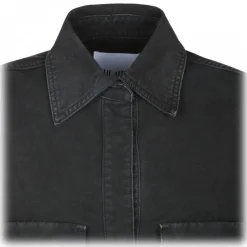 The Attico - Black Fern Short Coat - The Attico Exclusive Luxury Collection - Avvenice