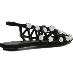 The Attico - Black Grid Ballerina Shoes - The Attico Exclusive Luxury Collection - Avvenice