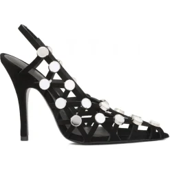 The Attico - Black Grid Pumps - The Attico Exclusive Luxury Collection - Avvenice