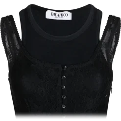 The Attico - Black Layered Tank Top - The Attico Exclusive Luxury Collection - Avvenice