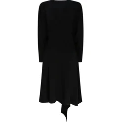 The Attico - Front Slit Long Sleeved Wrap Dress - The Attico Exclusive Luxury Collection - Avvenice