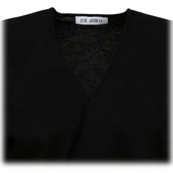 The Attico - Front Slit Long Sleeved Wrap Dress - The Attico Exclusive Luxury Collection - Avvenice