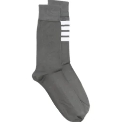 Thom Browne - 4-Bar Mid Calf Socks - Thom Browne Exclusive Luxury Collection - Avvenice