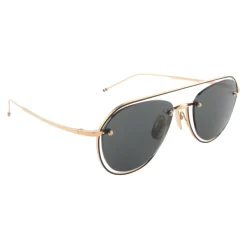 Thom Browne - Black Aviator Sunglasses - Thom Browne Eyewear - Avvenice