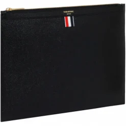Thom Browne - Black Leather Logo Stamp Document Holder - Thom Browne Exclusive Luxury Collection - Avvenice
