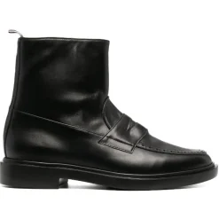 Thom Browne - Black Penny Loafer Ankle Boot - Thom Browne Exclusive Luxury Collection - Avvenice