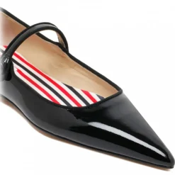 Thom Browne - Black Pointed Flat - Thom Browne Exclusive Luxury Collection - Avvenice