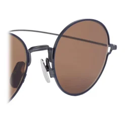 Thom Browne - Black Round Sunglasses - Thom Browne Eyewear - Avvenice