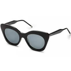 Thom Browne - Black Sunglasses With Dark Grey Lens - Thom Browne Eyewear - Avvenice