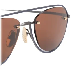 Thom Browne - Brown Aviator Sunglasses - Thom Browne Eyewear - Avvenice