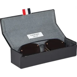 Thom Browne - Brown Aviator Sunglasses - Thom Browne Eyewear - Avvenice