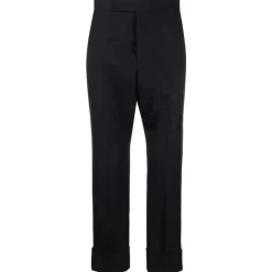 Thom Browne - Dark Blue Backstrap Trouser - Thom Browne Exclusive Luxury Collection - Avvenice