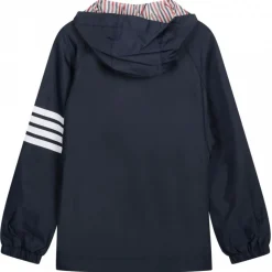 Thom Browne - Dark Blue Hooded Jacket - Thom Browne Exclusive Luxury Collection - Avvenice