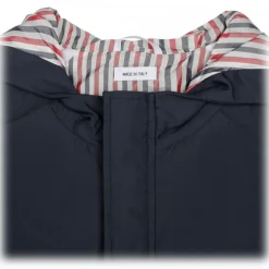 Thom Browne - Dark Blue Hooded Jacket - Thom Browne Exclusive Luxury Collection - Avvenice