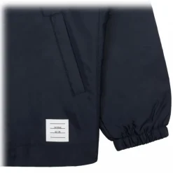 Thom Browne - Dark Blue Hooded Jacket - Thom Browne Exclusive Luxury Collection - Avvenice