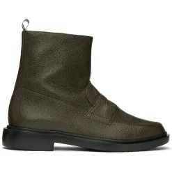 Thom Browne - Dark Brown Penny Loafer Ankle Boot - Thom Browne Exclusive Luxury Collection - Avvenice