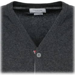 Thom Browne - Dark Grey 4-Bar Cardigan - Thom Browne Exclusive Luxury Collection - Avvenice