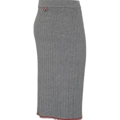 Thom Browne - Light Grey Cashmere Pencil Skirt - Thom Browne Exclusive Luxury Collection - Avvenice