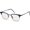 Thom Browne - Matte Navy & 18K Gold Optical Glasses - Thom Browne Eyewear - Avvenice