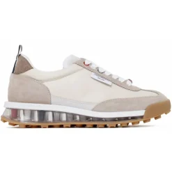 Thom Browne - Med Brown Leather Tech Runner low Top Sneakers - Thom Browne Exclusive Luxury Collection - Avvenice