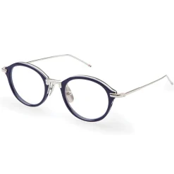 Thom Browne - Navy & Silver Optical Glasses - Thom Browne Eyewear - Avvenice