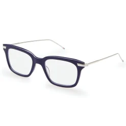 Thom Browne - Navy & Silver Optical Glasses - Thom Browne Eyewear - Avvenice