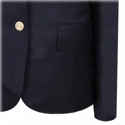 Thom Browne - Navy Blue Single Breasted Blazer - Blue Navy - Thom Browne Exclusive Luxury Collection - Avvenice