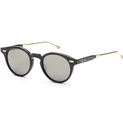 Thom Browne - Navy, Dark Grey & 18K Gold Sunglasses - Thom Browne Eyewear - Avvenice