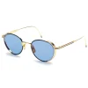 Thom Browne - Navy Enamel & 18K Gold Sunglasses - Thom Browne Eyewear - Avvenice