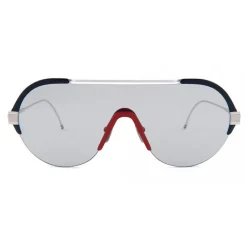 Thom Browne - Navy, White, Red & Silver Sunglasses - Thom Browne Eyewear - Avvenice