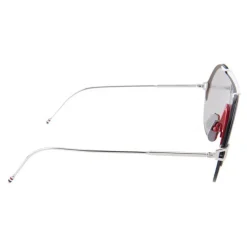 Thom Browne - Navy, White, Red & Silver Sunglasses - Thom Browne Eyewear - Avvenice