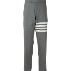Thom Browne - Plain Weave 4-Bar Low Rise Trousers - Thom Browne Exclusive Luxury Collection - Avvenice