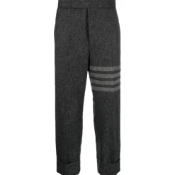Thom Browne - Plain Weave 4-Bar Low Rise Trousers - Thom Browne Exclusive Luxury Collection - Avvenice