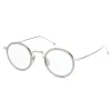 Thom Browne - Round Satin Crystal Grey Optical Glasses - Thom Browne Eyewear - Avvenice