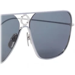 Thom Browne - Silver Rectangular Sunglasses - Thom Browne Eyewear - Avvenice