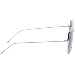 Thom Browne - Silver Rectangular Sunglasses - Thom Browne Eyewear - Avvenice