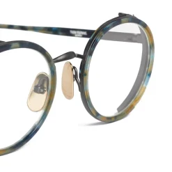 Thom Browne - Tortoise Round Sunglasses - Navy - Thom Browne Eyewear - Avvenice