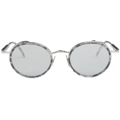 Thom Browne - Tortoise Round Sunglasses Dark Blue - Thom Browne Eyewear - Avvenice