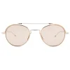 Thom Browne - White Gold and Silver Sunglasses - Thom Browne Eyewear - Avvenice