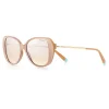Tiffany & Co. - Butterfly Sunglasses - Beige Gold Brown Silver - Tiffany T Collection - Tiffany & Co. Eyewear - Avvenice