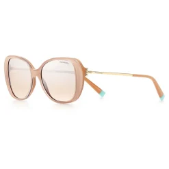 Tiffany & Co. - Butterfly Sunglasses - Beige Gold Brown Silver - Tiffany T Collection - Tiffany & Co. Eyewear - Avvenice